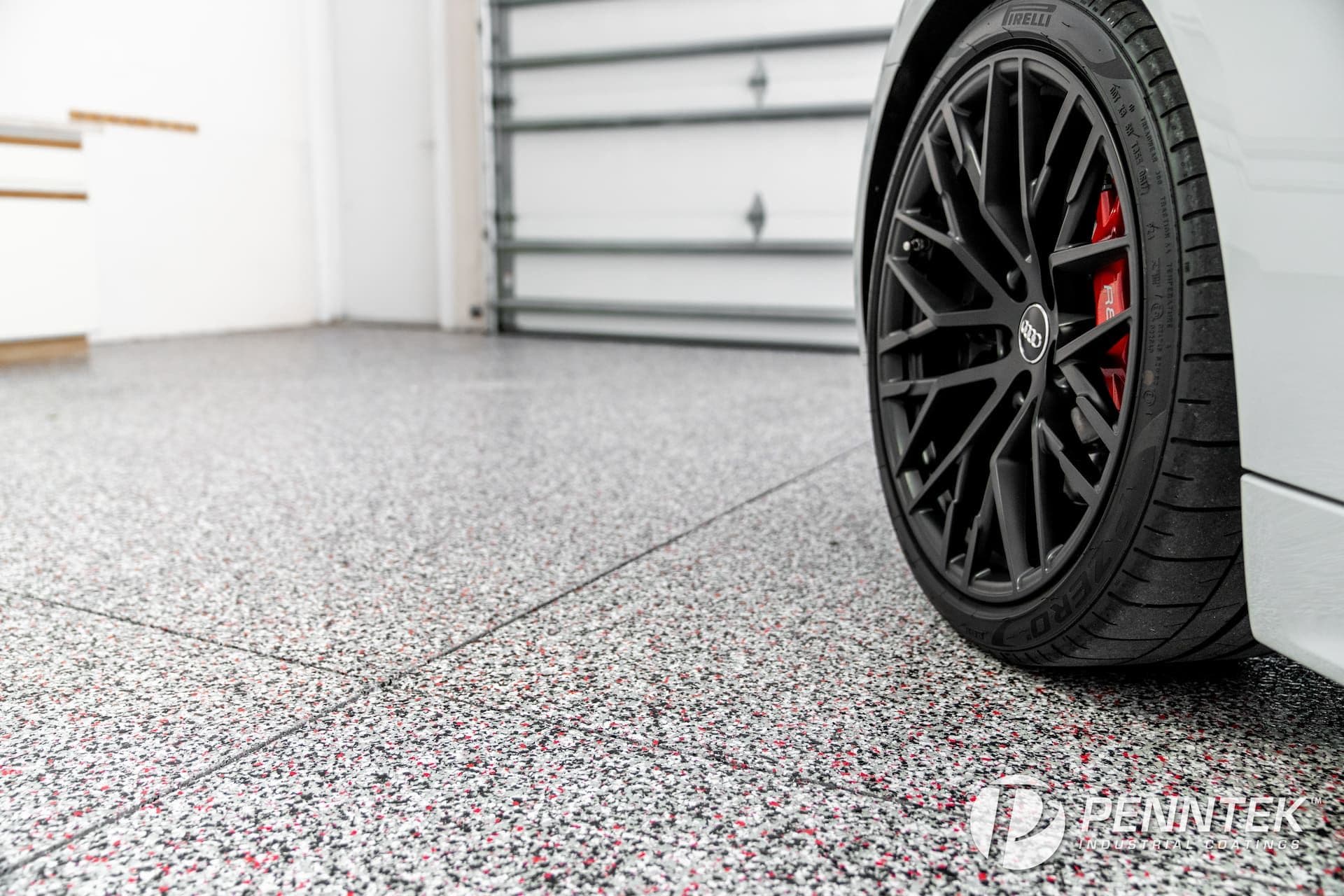 Garage Floor and Wheel